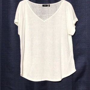 Apt. 9 Women's Cream Short Sleeve Top